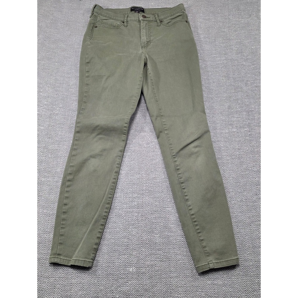 Banana Republic Skinny Fit Olive Green Jeans Women Size‎ 27x4 Washwell
